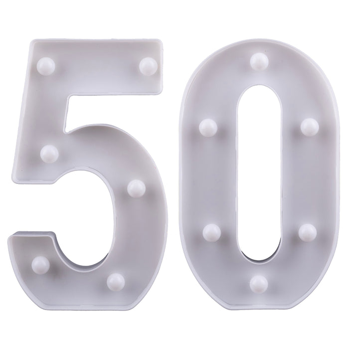 Decoratiecijfers met licht 21cm