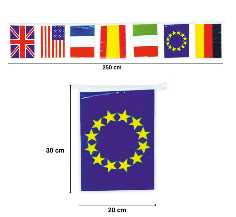 Vlaggenlijn Internationaal EU 50m