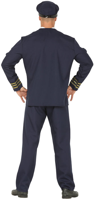 Donkerblauw piloten kostuum voor heren