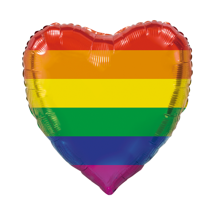 Folieballon hart vorm rainbow 90cm