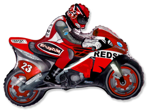 XL Folieballon Race Motor Rood 69x84cm