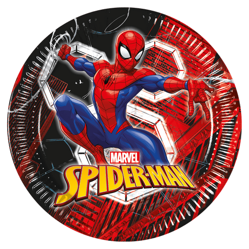 Papieren Borden Spiderman 23cm 8st