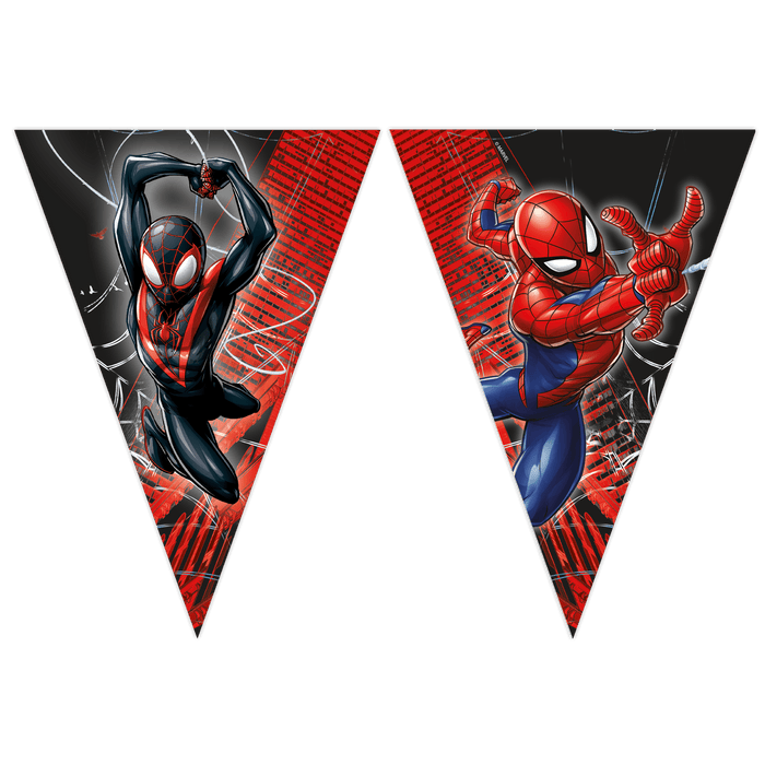 Papieren Vlaggenlijn Spiderman 9 Vlaggen