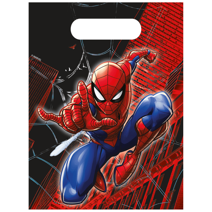 Papieren Feestzakjes Spiderman 4st