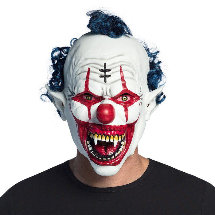 Latex hoofdmasker Vampier clown