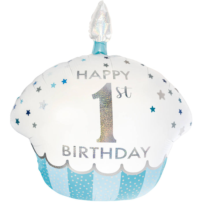 Folieballon Holographic Eerste Verjaardag 65cm