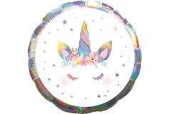 Folieballon Holographic Unicorn 45cm