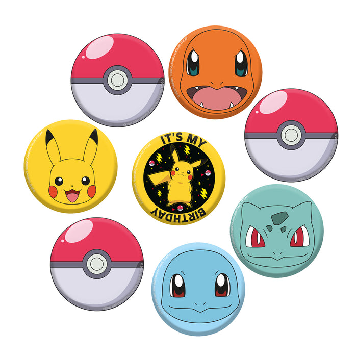 Uitdeelcadeautjes Pokemon Buttons 8st