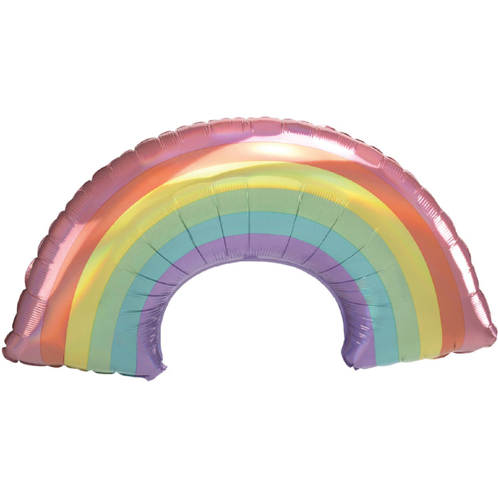 Folieballon Regenboog Pastelkleuren 49cm
