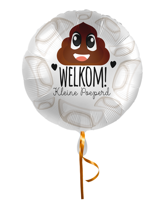 Folieballon Welkom! Kleine Poeperd