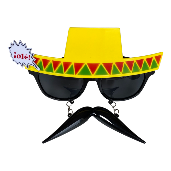 Partybril Sombrero met snor