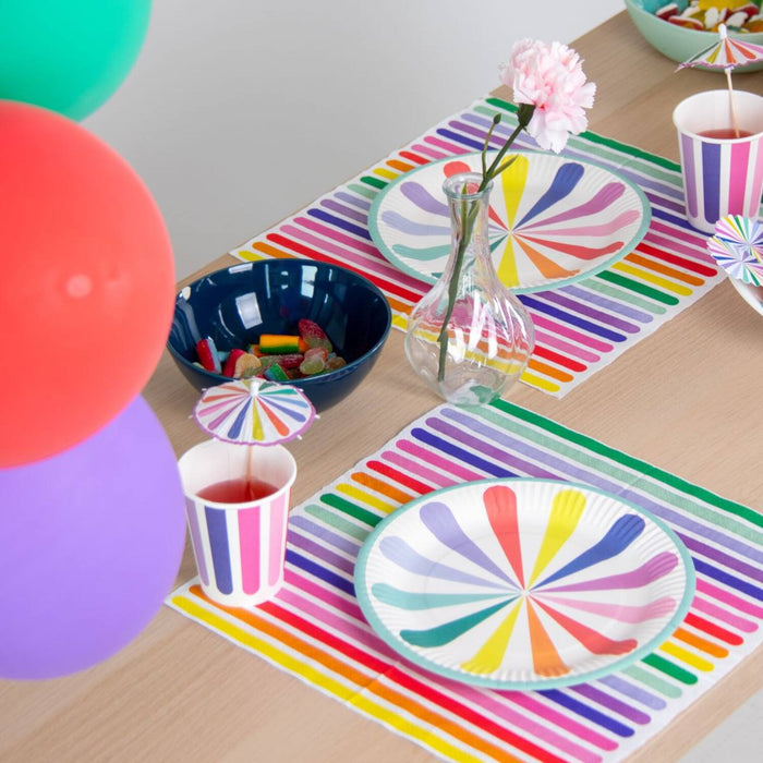 Bordjes Stripetastic 23cm 8st