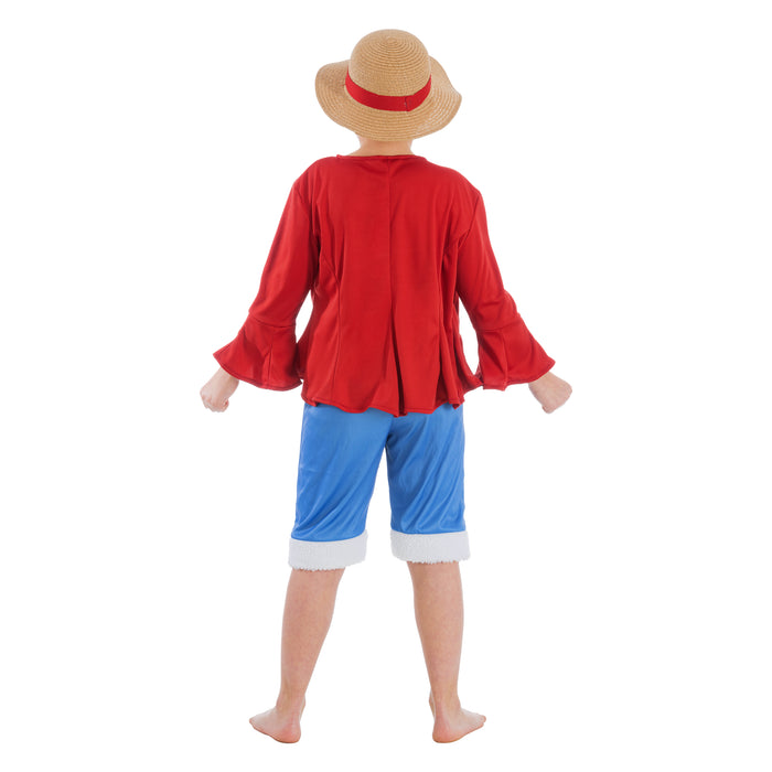Kostuum Luffy One Piece 4-delig