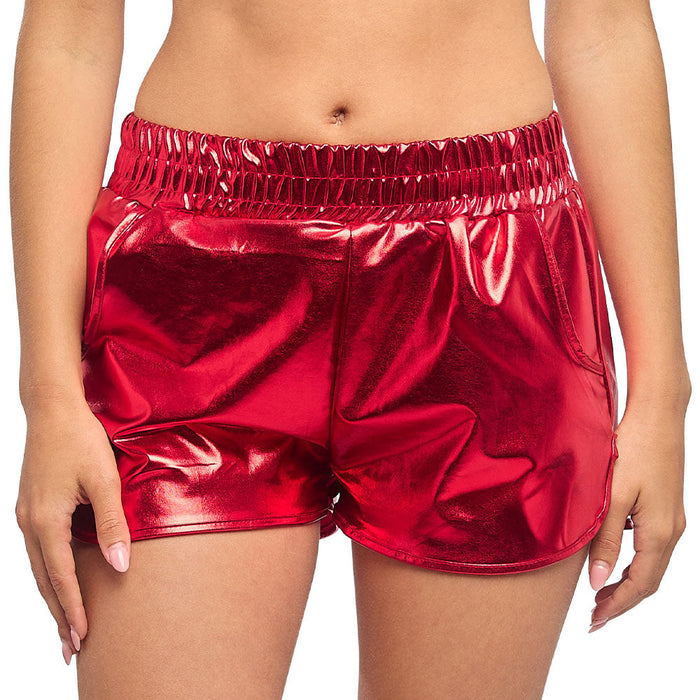 Metallic Shorts Rood maat S