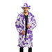 Bontjas Koeienprint Heren Lila maat M