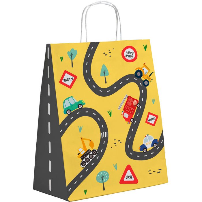 Cadeautasjes Wacky Wheels 6st