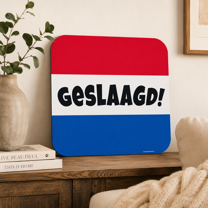 Huldeschild - Geslaagd rwb