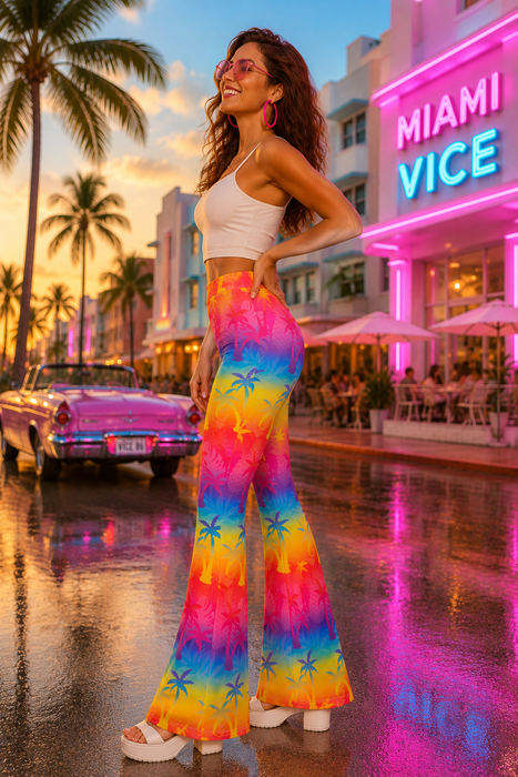 Flarebroek Tropic Palms dames