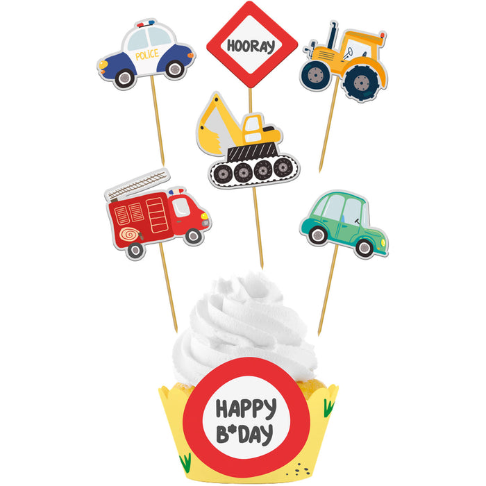 Cupcake Decoratie Set Wacky Wheels