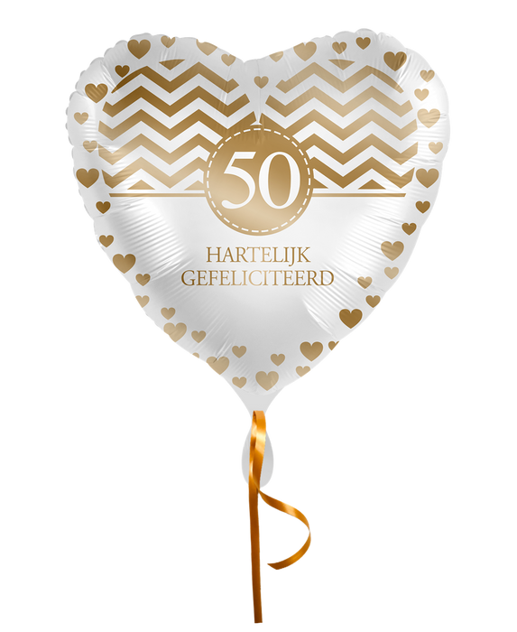 Folieballon Hartelijk Gefeliciteerd 50 Jaar 45cm