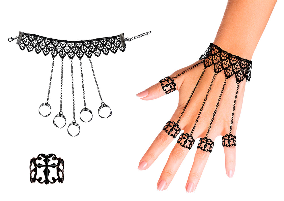 Gothic Armband Met Ringen