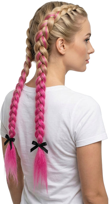 Haarlok Fuchsia 60cm