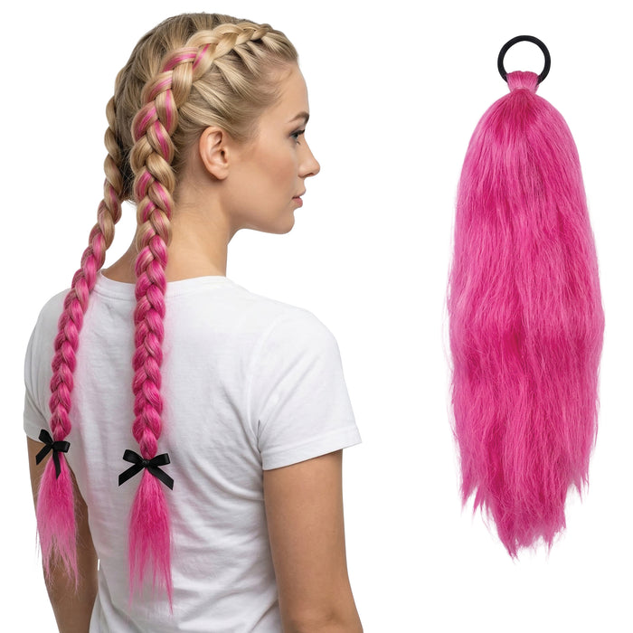 Haarlok Fuchsia 60cm
