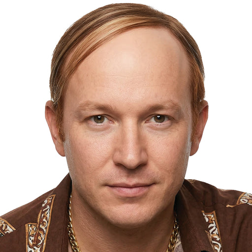 Pruik Kort Bruin Met Zijpony