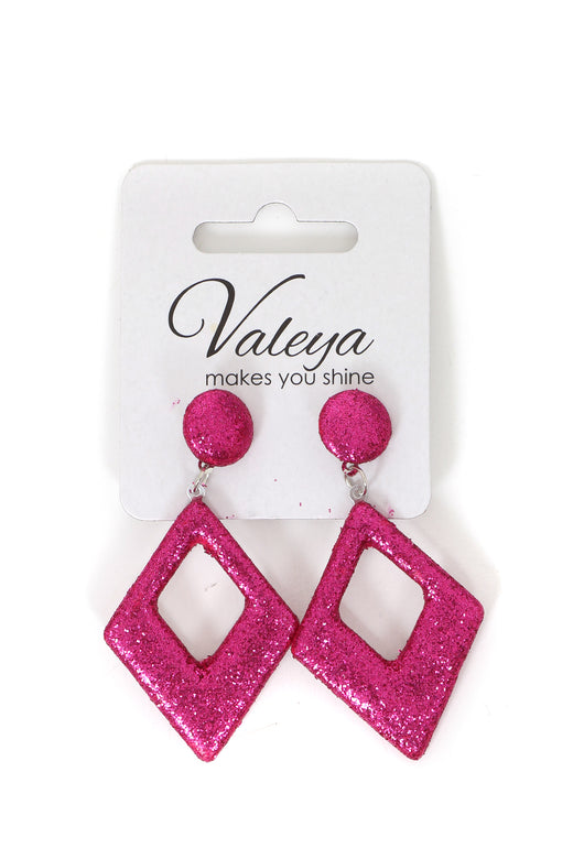 Oorbellen Glitter ruit
