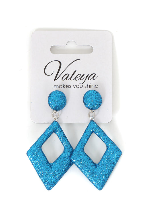 Oorbellen Glitter ruit