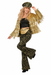 Gouden flarebroek velvet wave