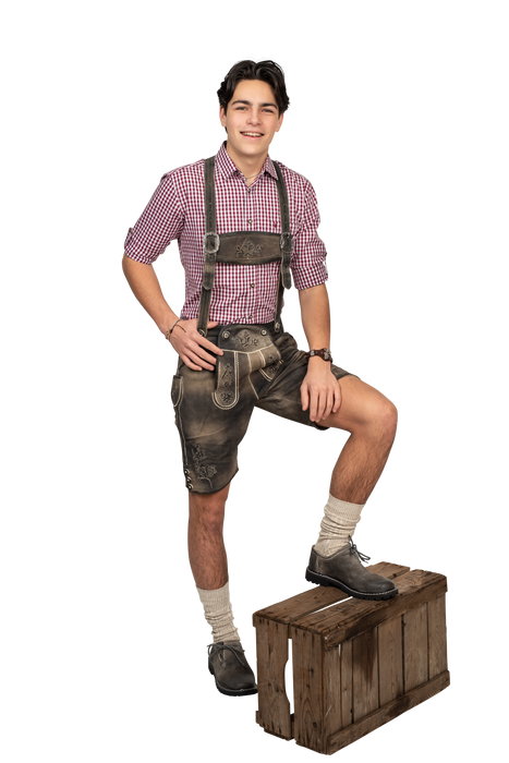 Lederhose Soft Grey Antique