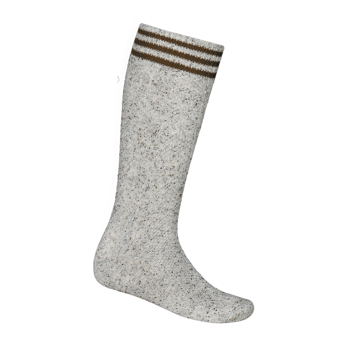Tiroler sokken Grijs gemeleerd Ringen