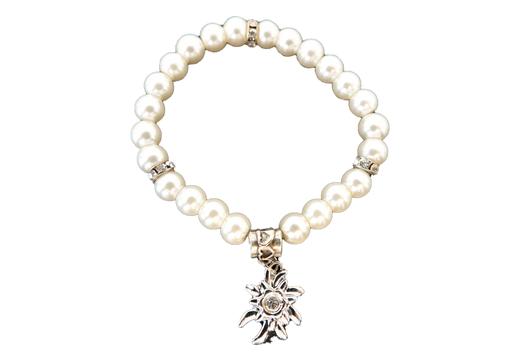 Armband parels edelweiss