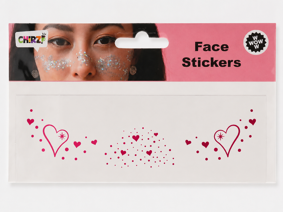 Gezichtssticker Lovely Hearts
