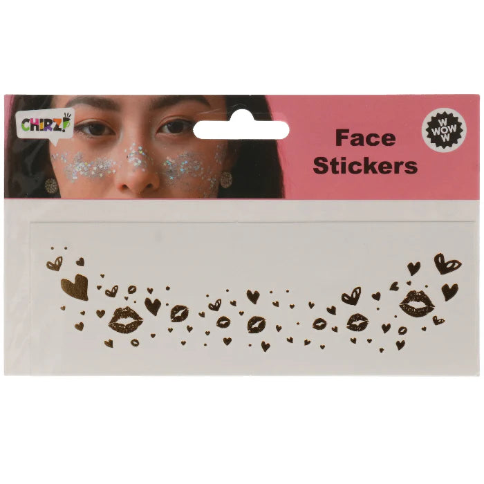 Gezichtssticker Hearts & Kisses