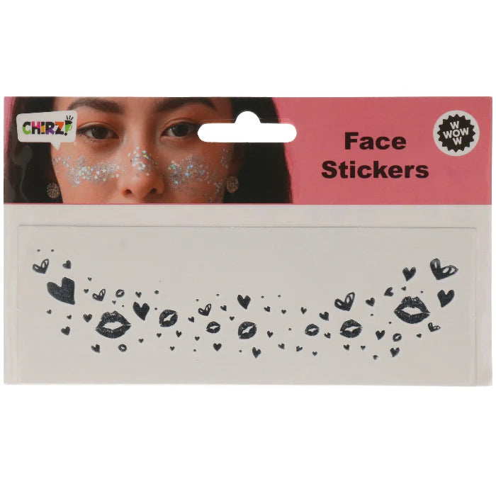 Gezichtssticker Hearts & Kisses