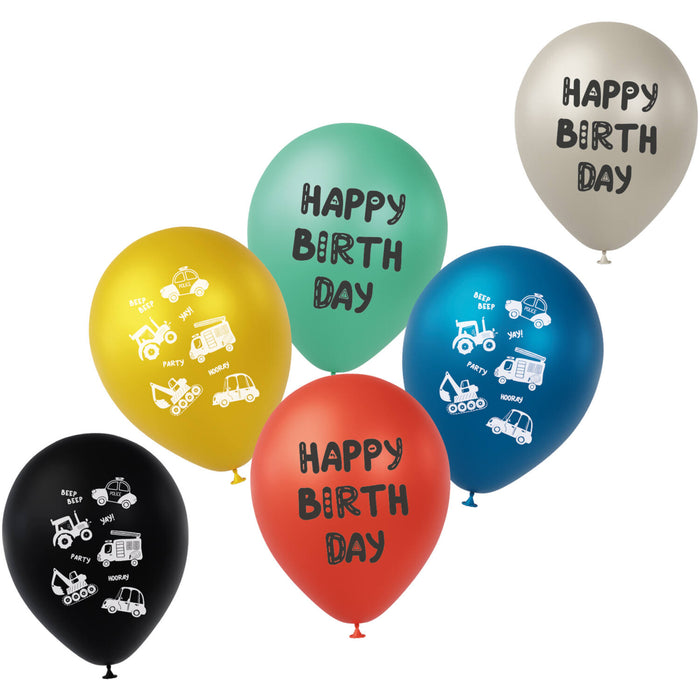 Ballonnen Wacky Wheels 6st