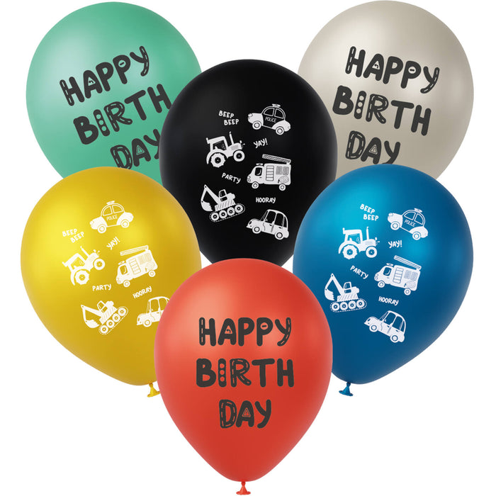 Ballonnen Wacky Wheels 6st
