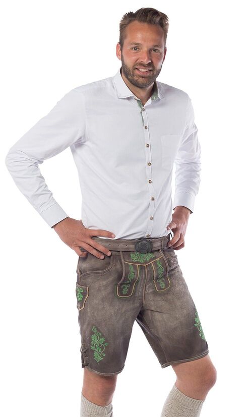 Lederhose voor heren groene details