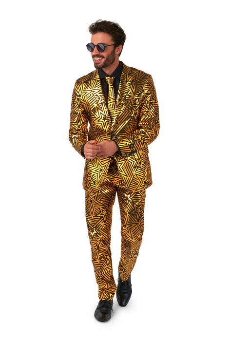 OppoSuits Golden Geo Star kostuum heren