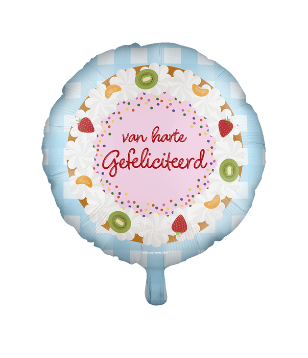 Folieballon - Gefeliciteerd Taart 46cm