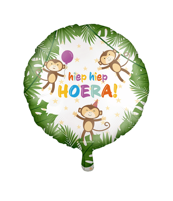 Folieballon - Hiep hiep hoera 46cm