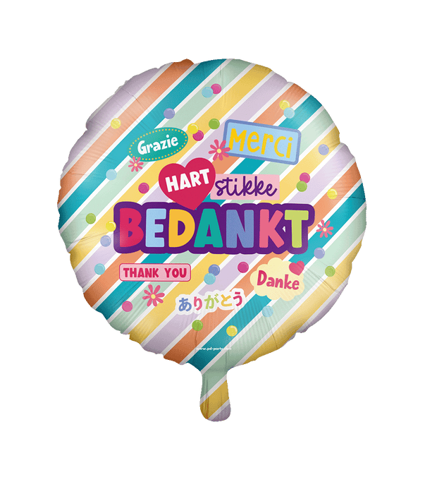 Folieballon - Bedankt 46cm