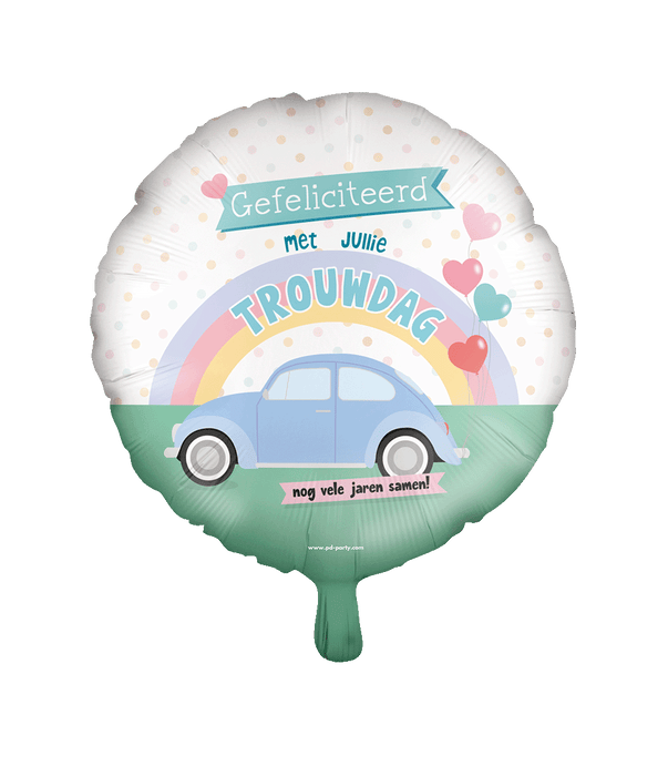 Folieballon - Trouwdag 46cm