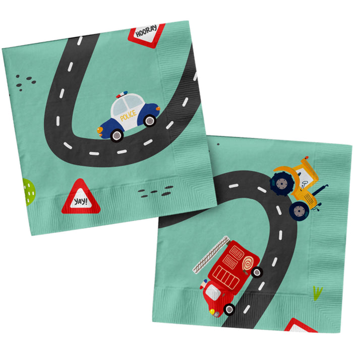 Feestpakket Kinderfeest - Wacky Wheels 44-delig