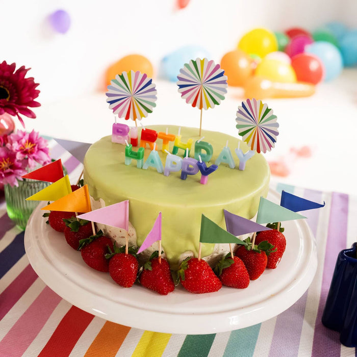 Taartkaarsjes Stripetastic Happy Birthday