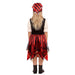 Piratenjurkje rood-zwart met riem en bandana