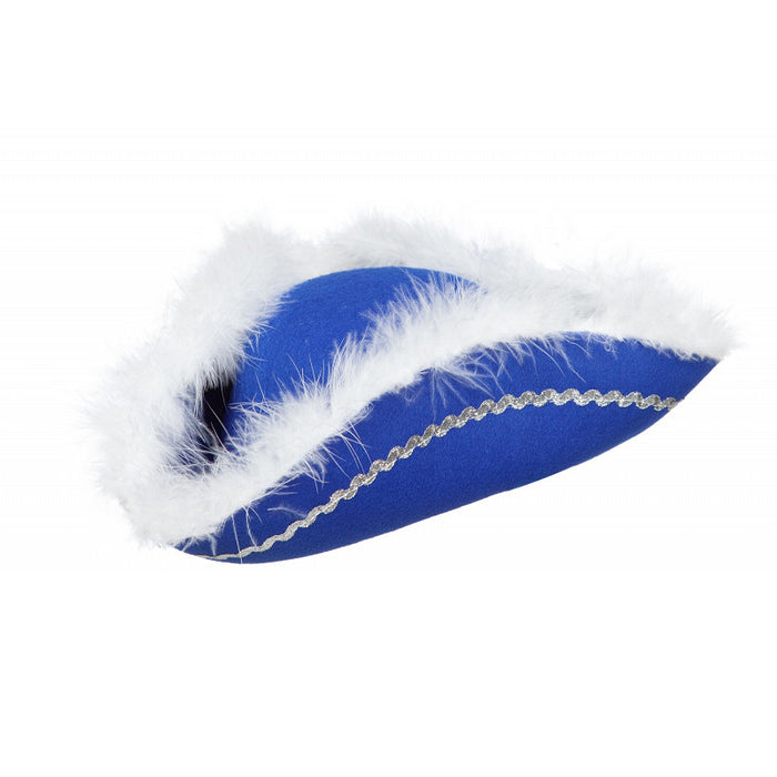 Kinderhoed Dansmarietje blauw met zilverband