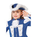 Kinderhoed Dansmarietje blauw met zilverband